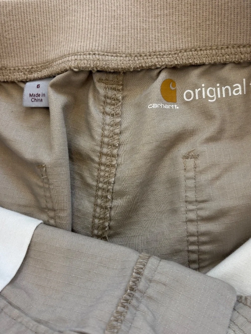 Carhartt Women's Size 8 Original Fit Utility Shorts - Khaki Tan Canvas Gorpcore